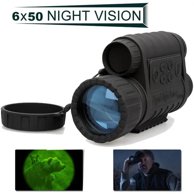 Cheap Bestguarder Lastest Upgraded WG-50 HD 720P Infrared Night Vision Scope IR Monocular Telescope 350m 6x50 Zoom Record DVR