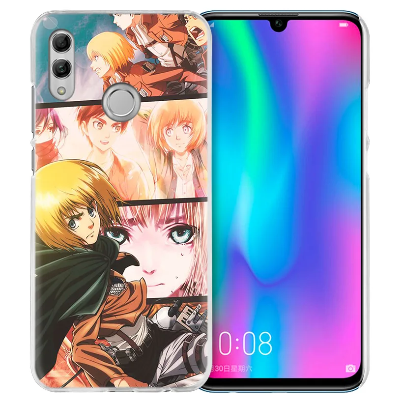 Обувь для косплея по аниме «атака на Титанов» аниме чехол для huawei Honor 8X Y9 9 10 Lite Play 7C 8C 8S 8A фотоаппаратов моментальной печати 7S 7A Pro V20 20i Y6 Y7 Y5 жесткий чехол из ПК для телефона