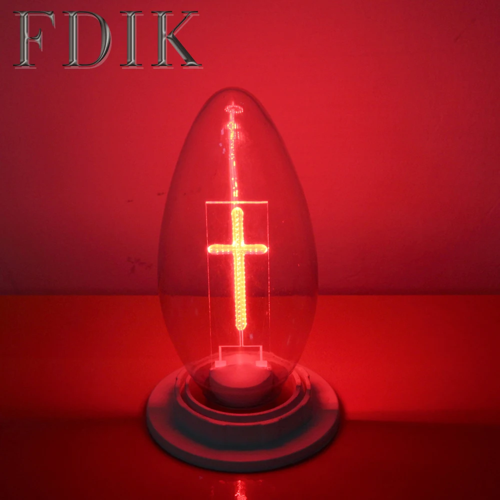 Festival bulb E14 LED Bulbs Christian Lamps Several colour Special light cross christian lamp For Holiday decoration Lighting