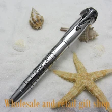 Fuliwen Silver Fountain Pen with Elephant Head on the Cap Vintage Style Pen F991
