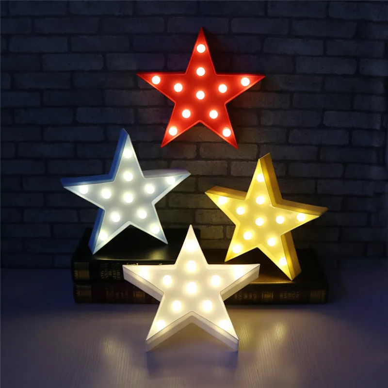 Star Shaped Night Light Luminaria Led Lamp Nightlight Night Light Luminaria Star Led Lamp