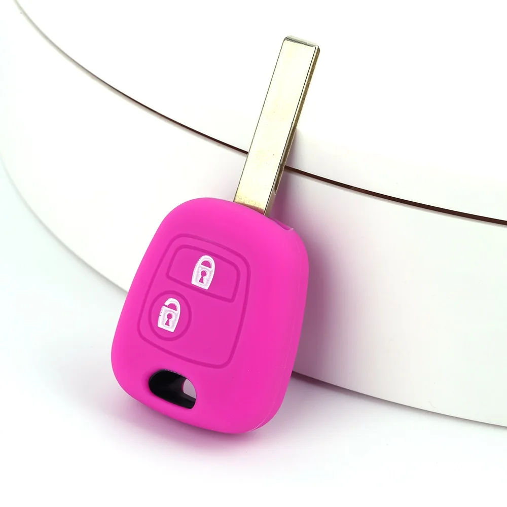 Силиконовый для ключа автомобиля крышка чехла cap Набор Toyota aygo Citroen C1 C2 C3 Pluriel peugeot 107
