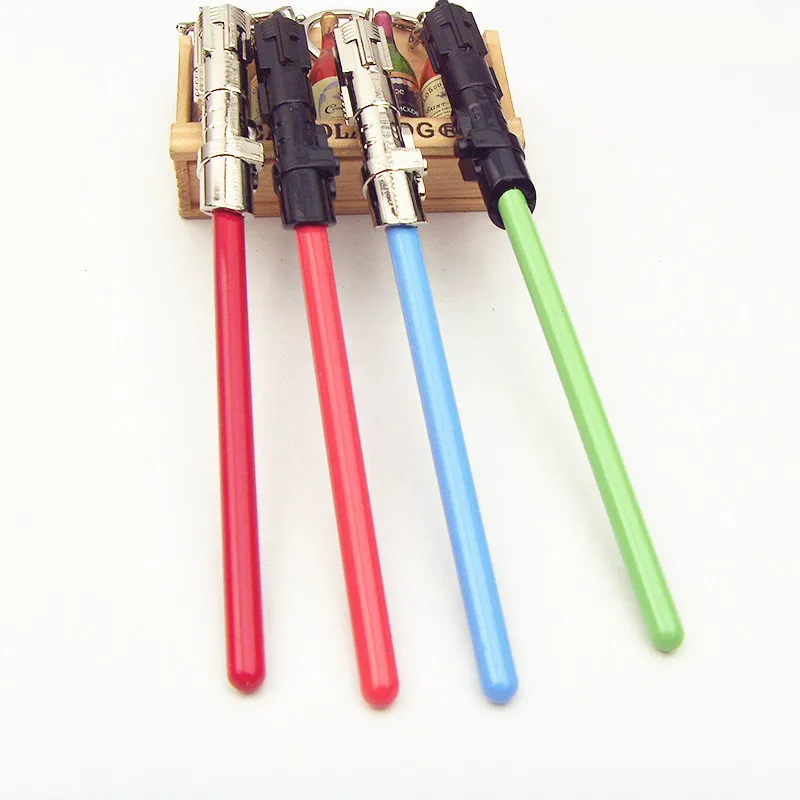 

Free shipping Movie Star Wars keychain Sword of light Lightsaber keychain alloy model high quality perimeter pendant keychain