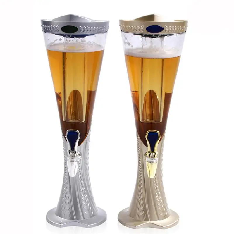 

1.5L Plastic Tabletop Detachable Wine Beer Tower Beverage Juice Dispenser