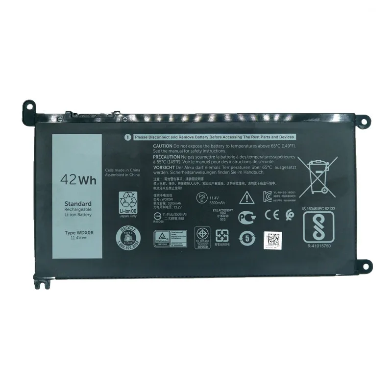 JPYUASA 11,4 V 42Wh WDX0R ноутбук Батарея для Dell Inspiron 13 7368 14-7460 15 7560 17 5765 5767 5770 3CRH3 T2JX4