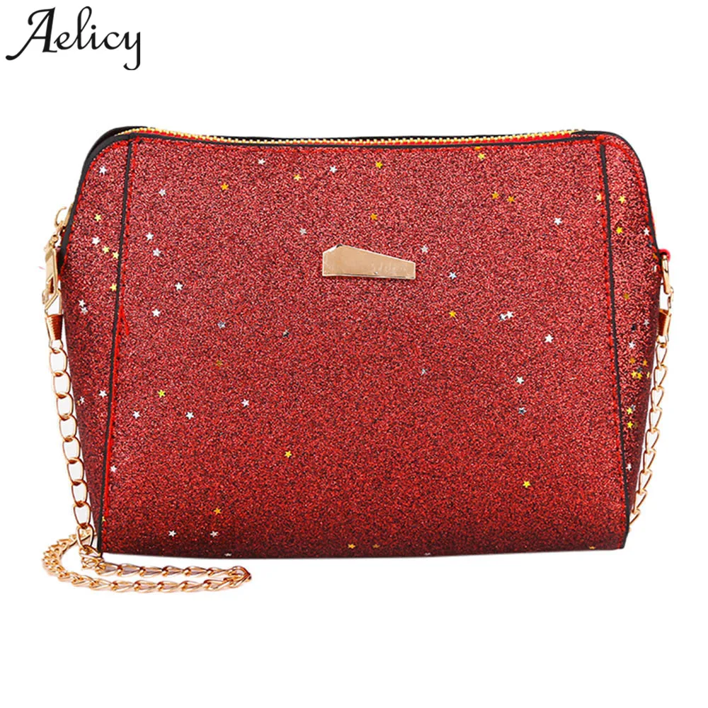 

Aelicy girls Messenger Bag Fashion Sequins Ladies Crossbody Bag Pure Color Shoulder Bags for women 2019 bolsa feminina drop ship