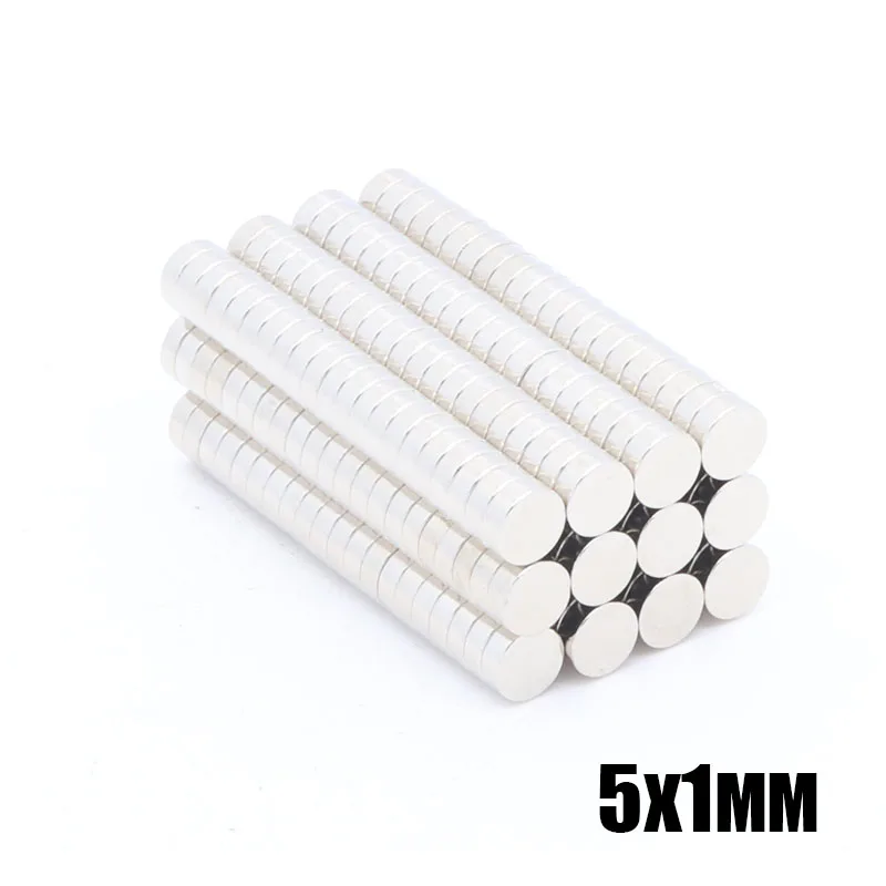 

1000Pcs 5x1 mm Neodymium Magnet Permanent N35 NdFeB Super Strong Powerful Small Round Magnetic Magnets Disc 5mm x 1mm