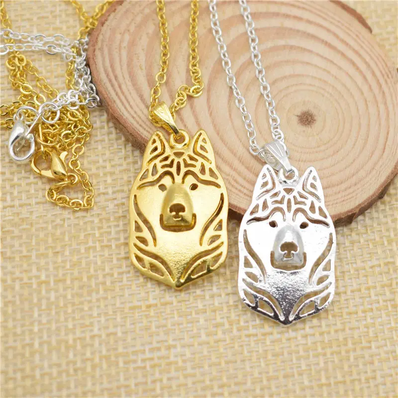 LPHZQH trendy cute Siberian Husky necklace dog jewelry pendant necklace