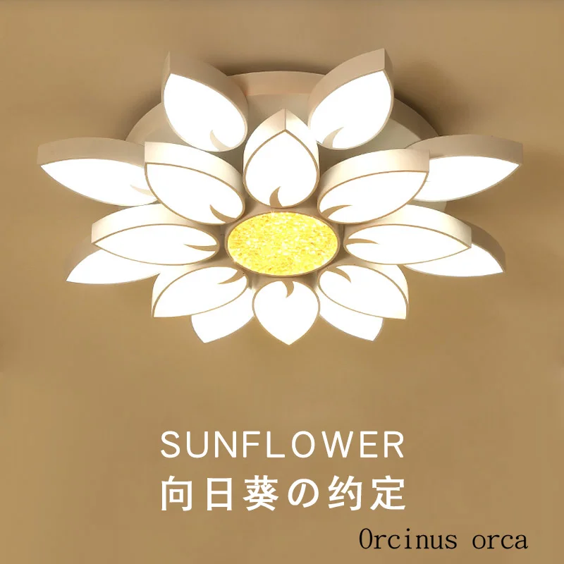 

Nordic modern minimalist flower LED ceiling lamp living room children's room lamp creative personality crystal ceiling lamp