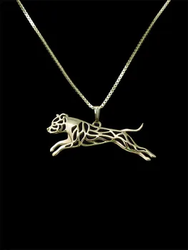 

2016 Trendy personalized American Staffordshire Terrier pendant necklace women gold silver pitbull statement necklace men cs go