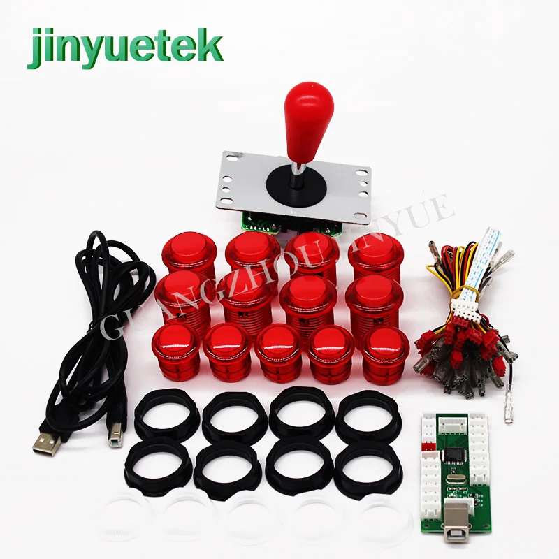 

Free shipping arcade machine sanwa cabinet console button kit arcade game bartop for coin acceptor Fighting game diy set