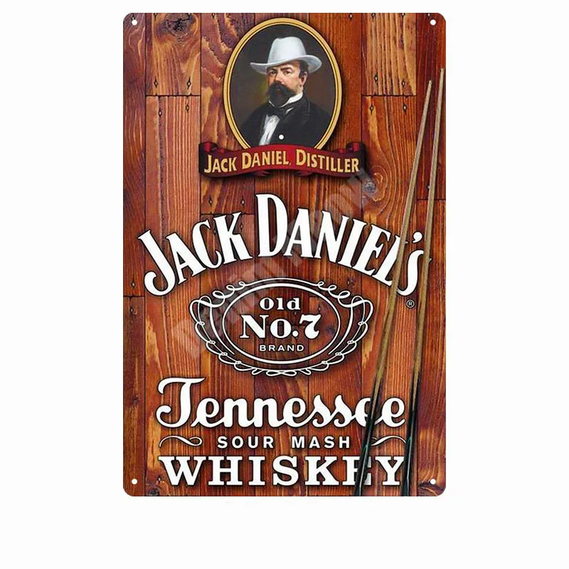Jack Wine Whiskey винтажная металлическая жестяная вывеска для паба, бара, казино, домашний декор, пивная рекламная тарелка, постер, Настенная художественная наклейка N277