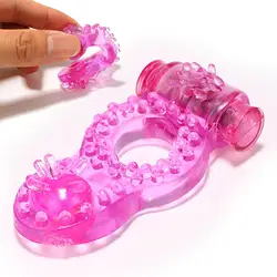 Прочного безымянный палец вибрации Секс-игрушки желе вибрационный Секс взрослых Регулируемый взрослые игрушки инструменты вибратор Clitrois