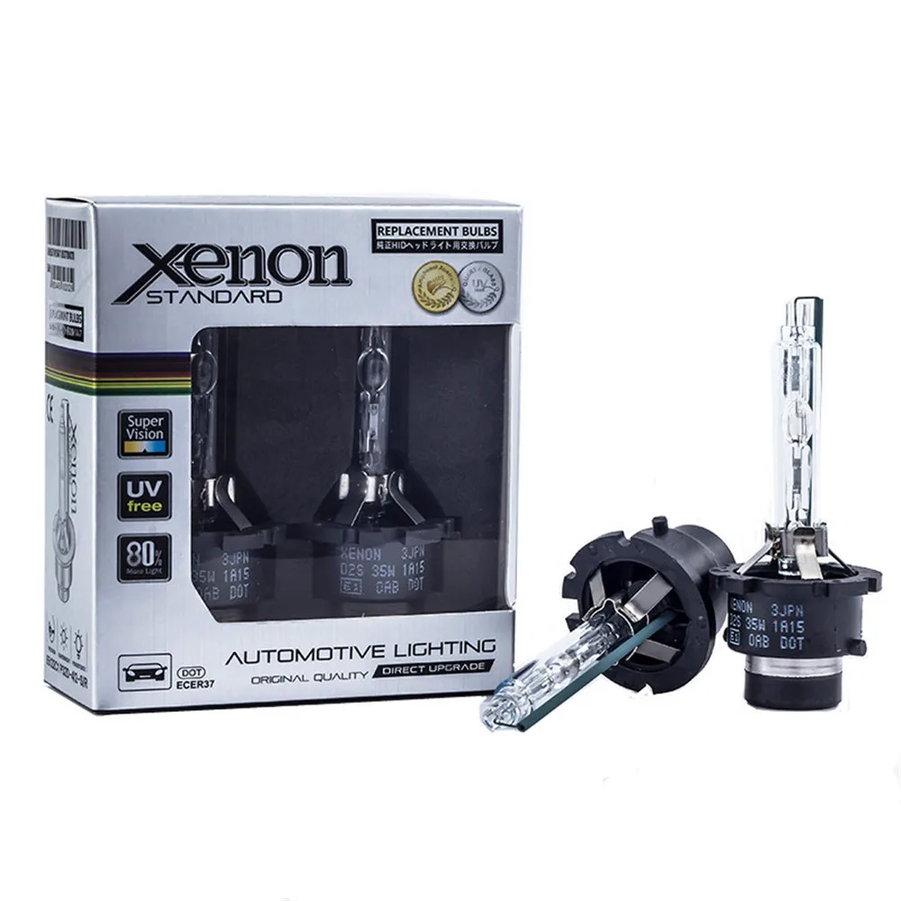 2X D2S 4300K 6000K 8000K Car Headlights Xenon HID Bulb font b Lamp b font for