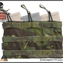 Emerson gear подсумок для журналов 5,56 тройной Открытый Топ Emerson тактическая походная сумка gear EM6356 MultiCam aor Coyote коричневый черный