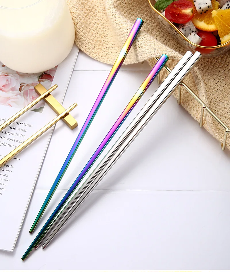 Rose gold chopsticks  (4) - 