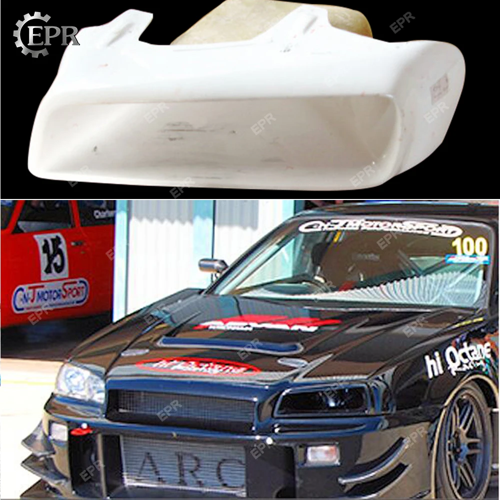 Carbon Vented Headlight Replacement Air Duct For Nissan Skyline R33 GTS GTR