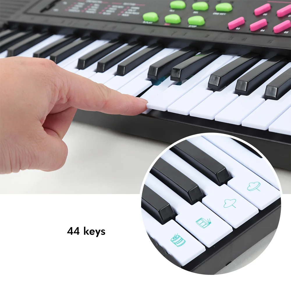 Children 44-Key 8 Tones 8 Rhythms Keyboard Electronic Piano Middle Electronic Keyboard With Microphone