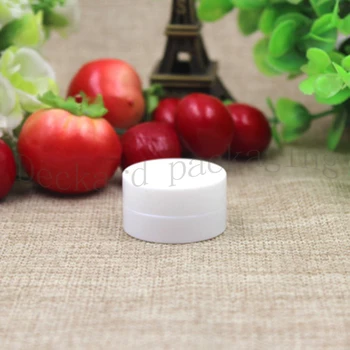 

3/5/10g transparent/white empty cosmetic container sample plastic cream jars cosmetic packaging ,makeup display tin Mini bottle