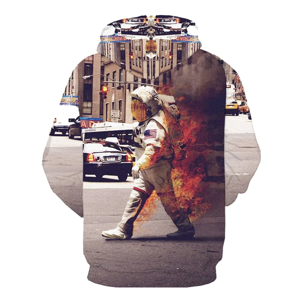 3d Hoodies Astronaut Hoodie Men Flame Hoodie Print City Hoody Anime War 3d Printed Metal Hooded Casual Mens Clothing Funny
