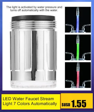 Мода воды светящийся душ 3 цвета меняющий кран со светодиодами кран свет датчик температуры Универсальный адаптер кухонный аксессуар