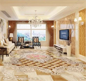 

Custom Any Size 3d Floor Wallpaper Premium HD European Pattern Angel Rose 3D Floor Wallpaper Advanced Decorative Wallpaper