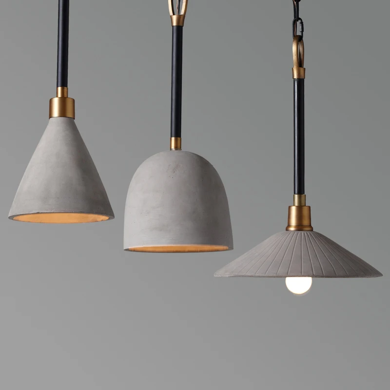 

Nordic American Pendant Lights creative personality retro industry loft simple coffee single restaurant cement lamps LU718118