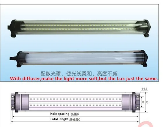 Ferramenta à Prova de Explosão-lâmpada de Trabalho da Máquina Selado à Prova Lâmpada de Máquinas-ferramenta Luz à Prova de Tri- - 220 Led Máquina d' Água Cnc 12 w 530mm 110 v 5 Iluminação Industrial