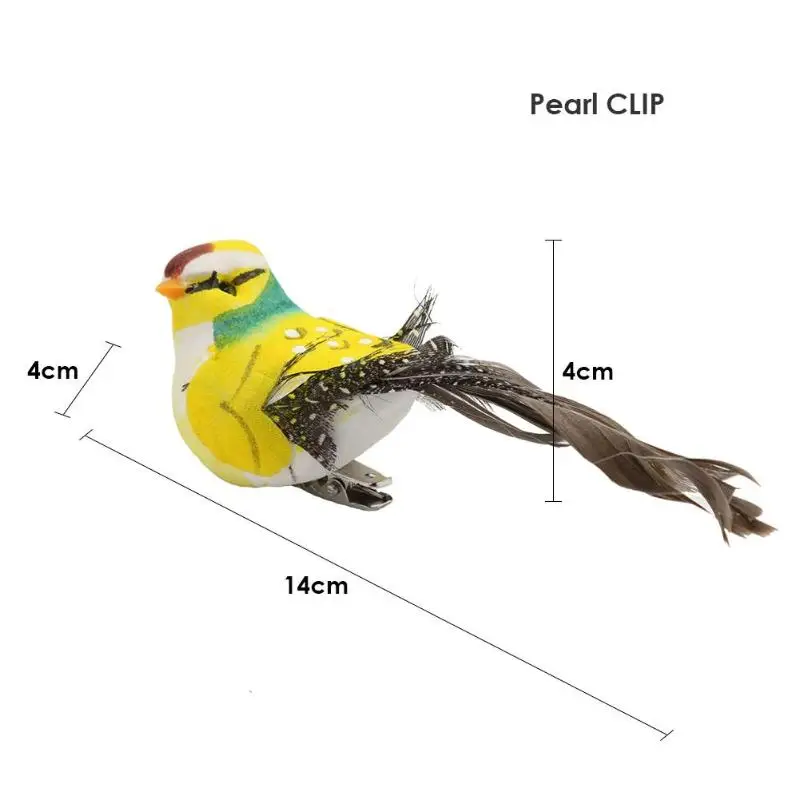 6 шт./компл. пены перо искусственный модель птицы дома орнамент 5 варианта имитация птица Свадебные украшения окна
