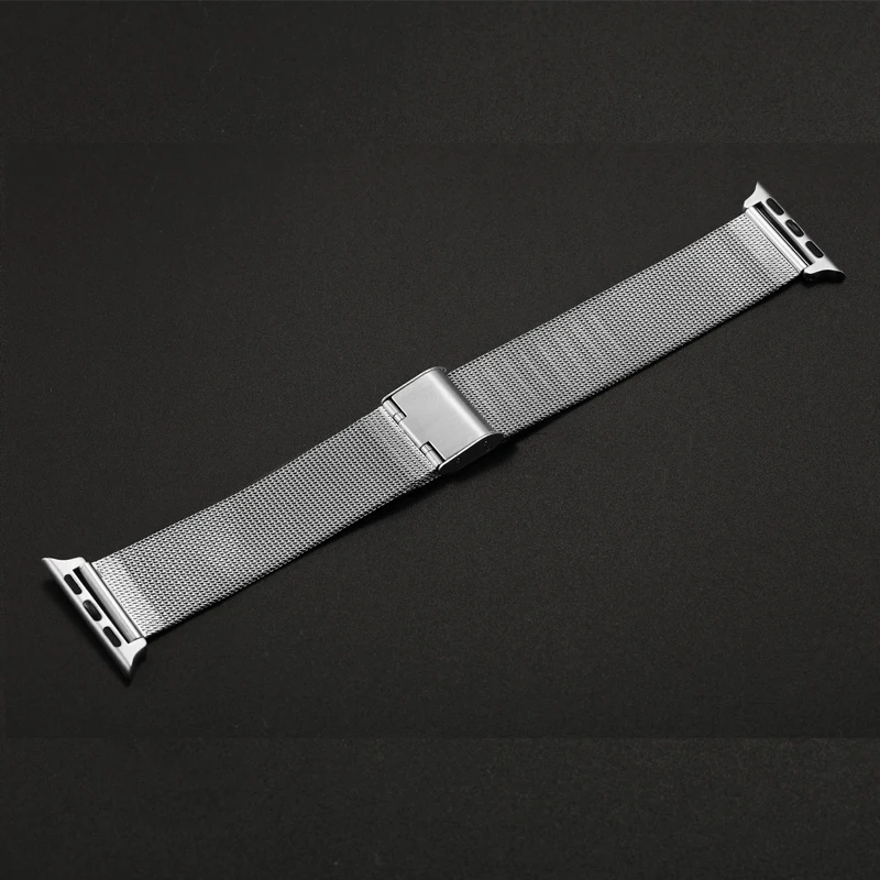 Ремешок для часов Apple Watch 42 мм серебристый золотой нержавеющая сталь сетка