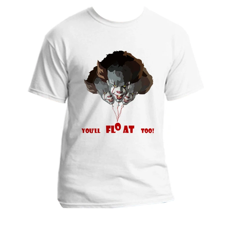 2020 IT movie Футболка мужская Стивен Кинг печатные высокое качество клоун топы