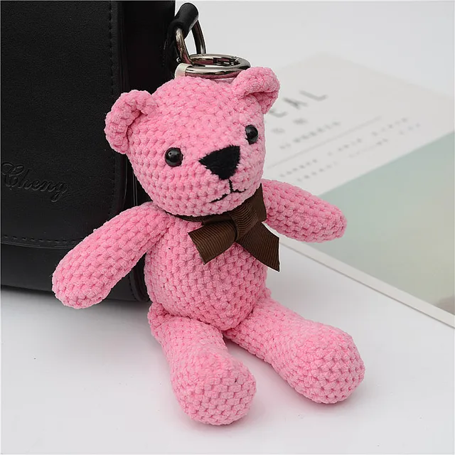 de moda Vintage 2018 llavero colgante tela peluche clave oso de SvqS7R8