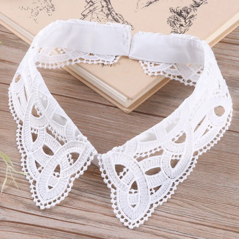 

Simple Lace Openwork Decorative Fake Collar Multi-Styles Cute Detachable Lapel Shirt Fake False Collar