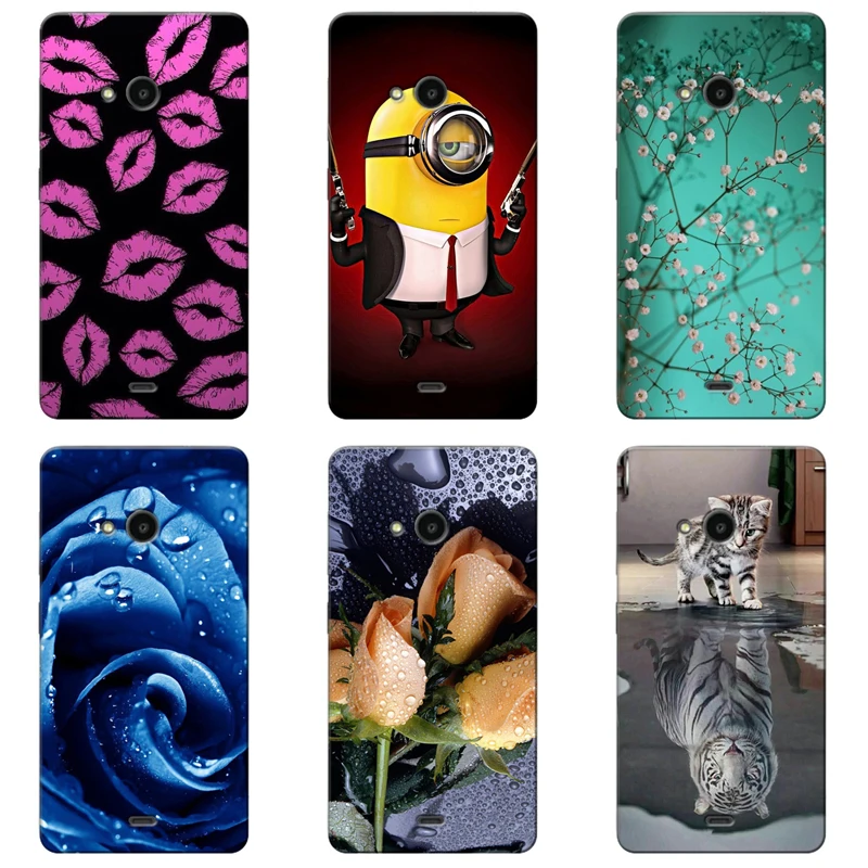 

Colorful Cell Phone Covers Case for Microsoft Nokia Lumia 535 N535 Soft TPU Cases Printed Back Cover Capa Full Protective Shell