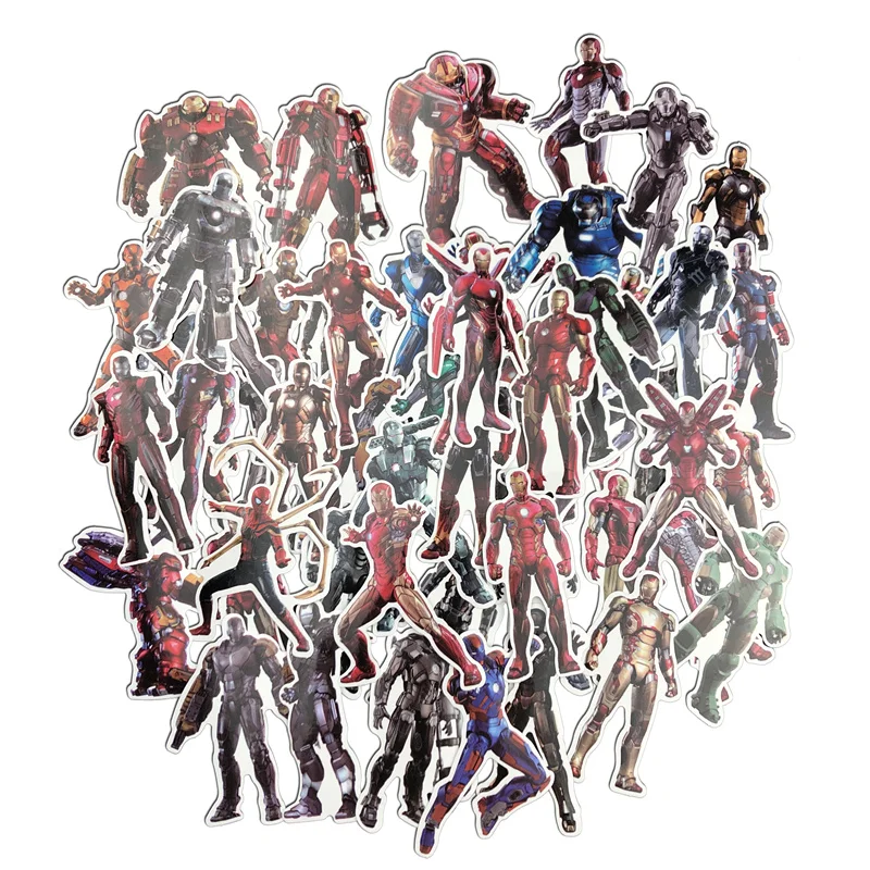 54PCS Marvel The Avengers iron man Stickers Sets Cartoon Anime Sticker For Laptop Fridge Phone Guitar Super Hero Stickers Pack
