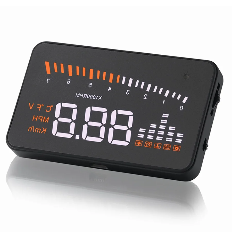 X5 Авто HUD OBD2 II Универсальный Head Up Дисплей 3 &quotСпидометр overspeed Предупреждение