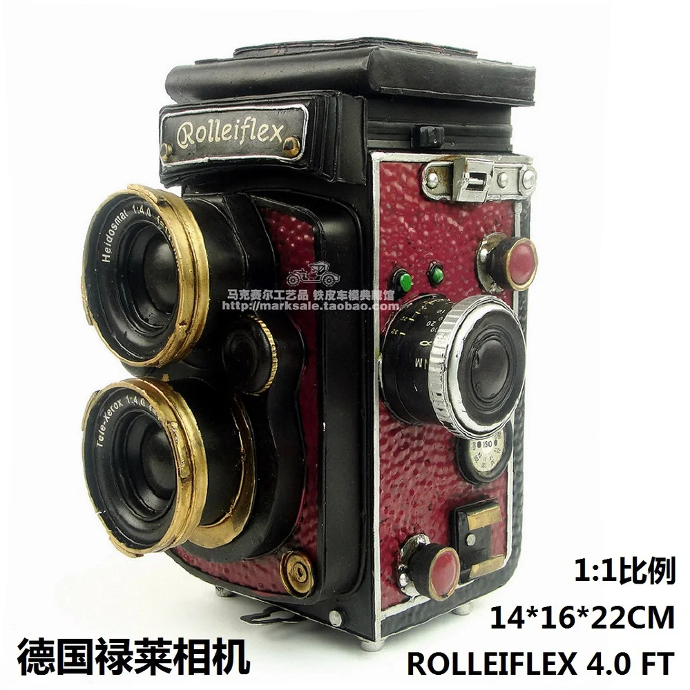 Лидер продаж, классический европейский стиль, ретро, немецкая модель камеры Rolleiflex, креативная мини железная модель, лучший подарок, украшение для домашнего бара