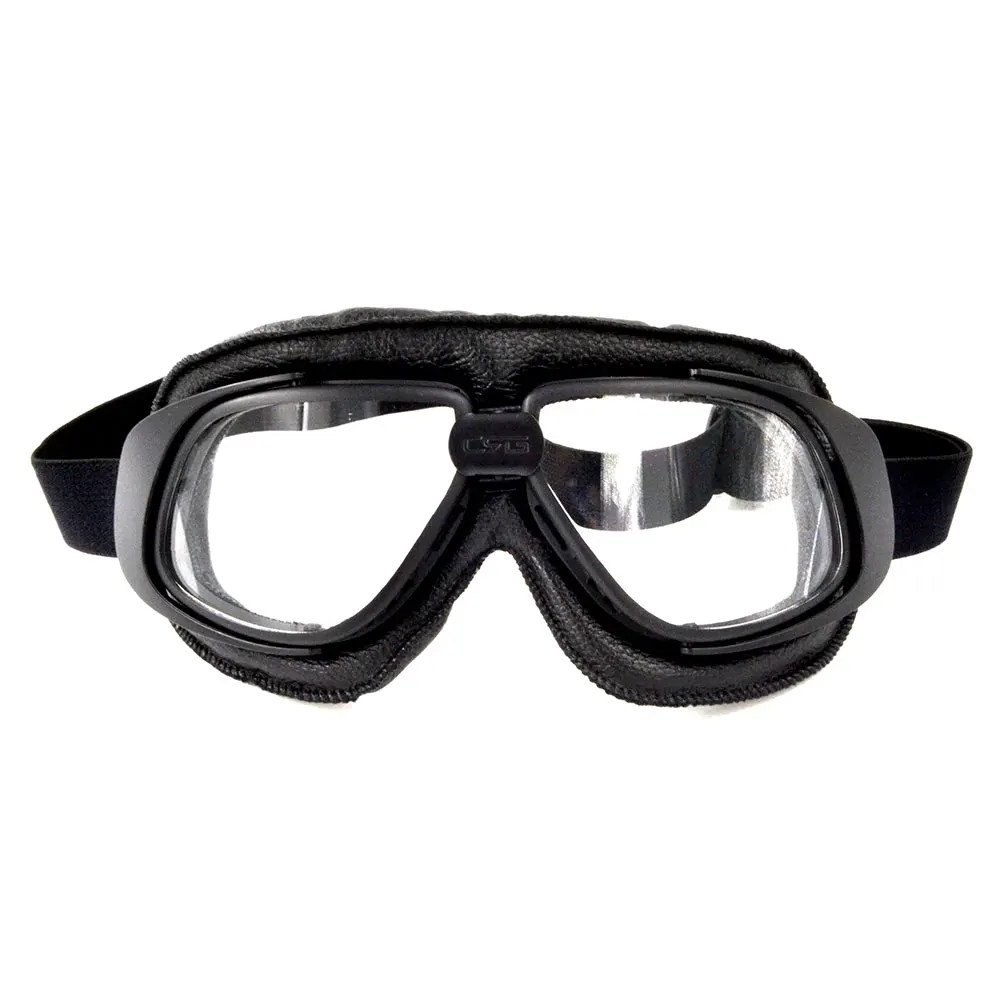 BJMOTO горячий One Piece Vintage очки цвет линз УФ мотоцикл Goggle Для Harley googles мотоцикл - Цвет: Clear Goggles