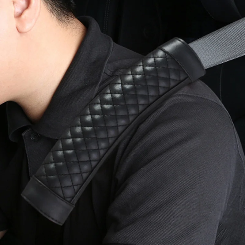 

1PC Leather Car Seat Belt Protector Shoulder Seat Safety Belt Cover Universal Soft Strap Pads Protect Neck and Shoulder Car Part