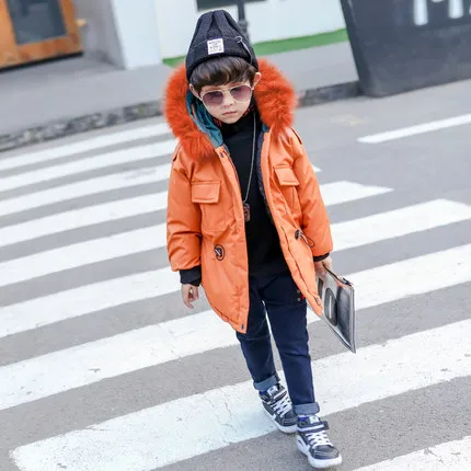 Мальчика зимняя куртка из хлопчатобумажное пальто, Новинка куртка для малыша - Цвет: orange