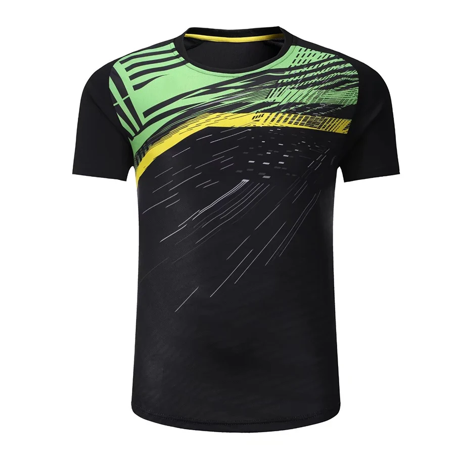Новые спортивные футболки для бадминтона для мужчин/женщин, теннисная рубашка, спортивные рубашки для бега, рубашка для настольного тенниса 3087