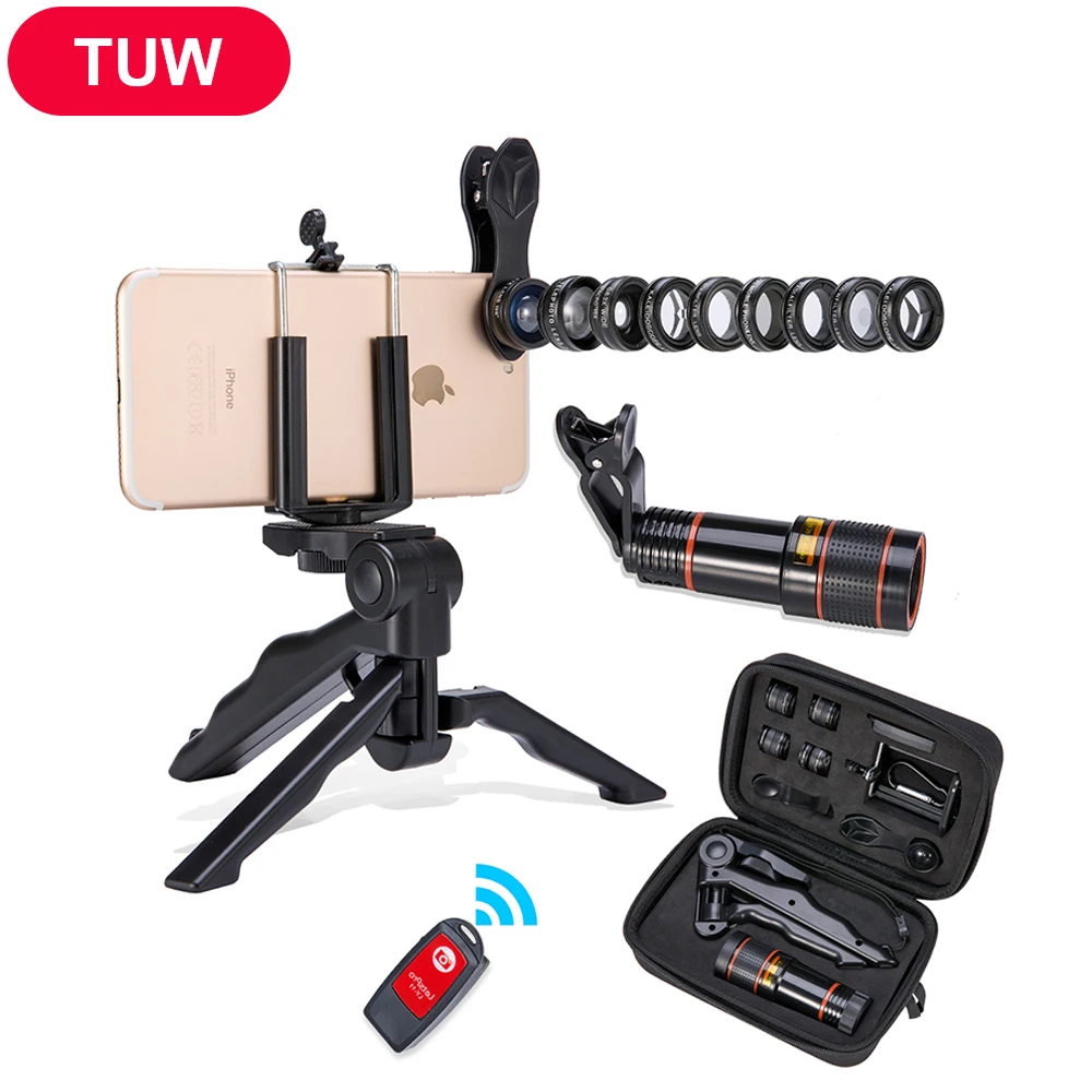 Akinger 4in1 5in1 7in1 10in1 13in1 телефон Объективы для фотоаппаратов комплект рыбий глаз