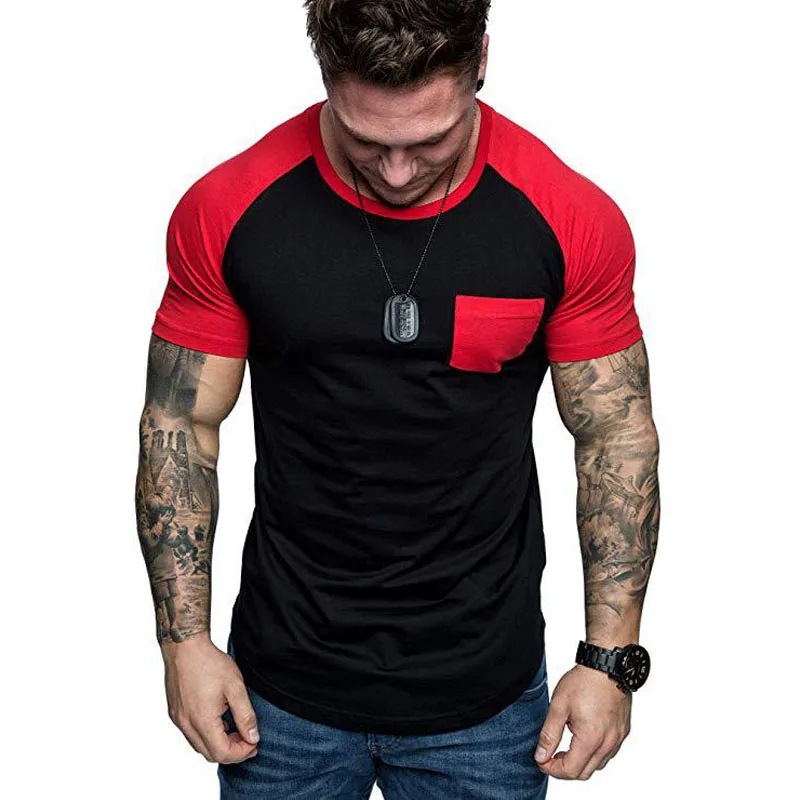 

Men's Solid Color T-Shirt Top 2019 Summer Men's Fashion Street Dress Trend Brand Casual T-Shirt Jogger Fitness Short Sleeve