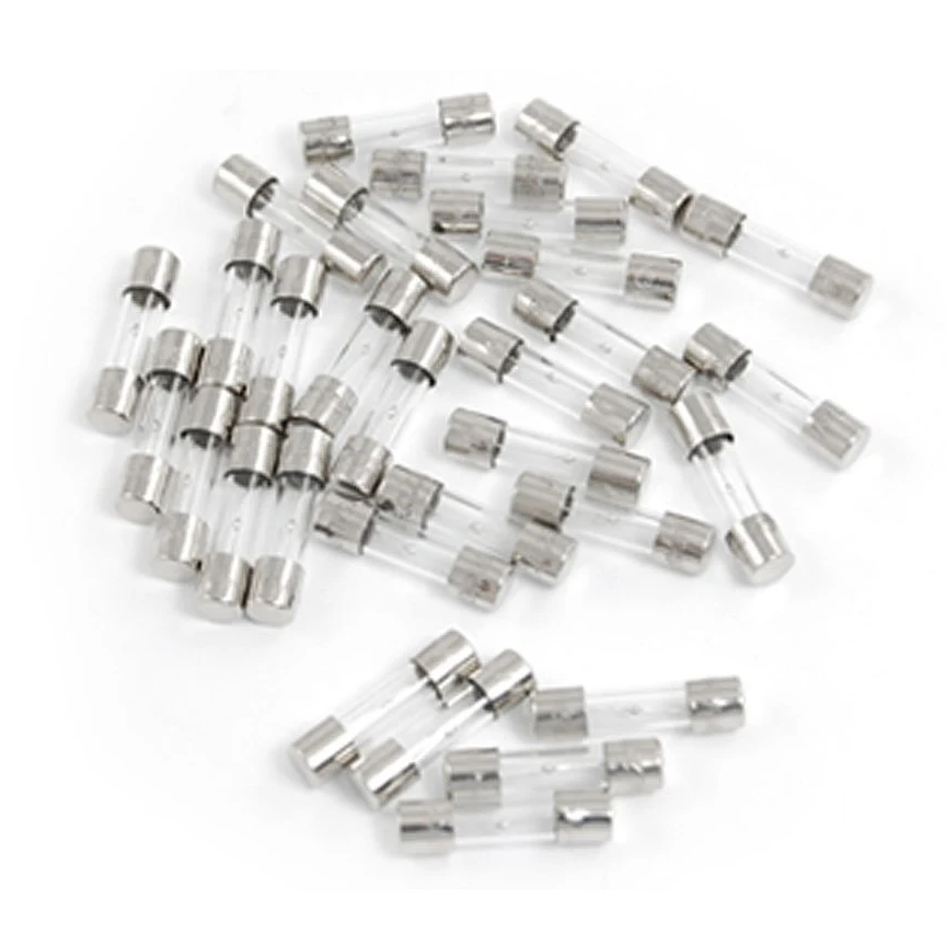 AUTO 30 Pcs Electrical Components Glass Tube Fuse 250V 5Ain Fuses from