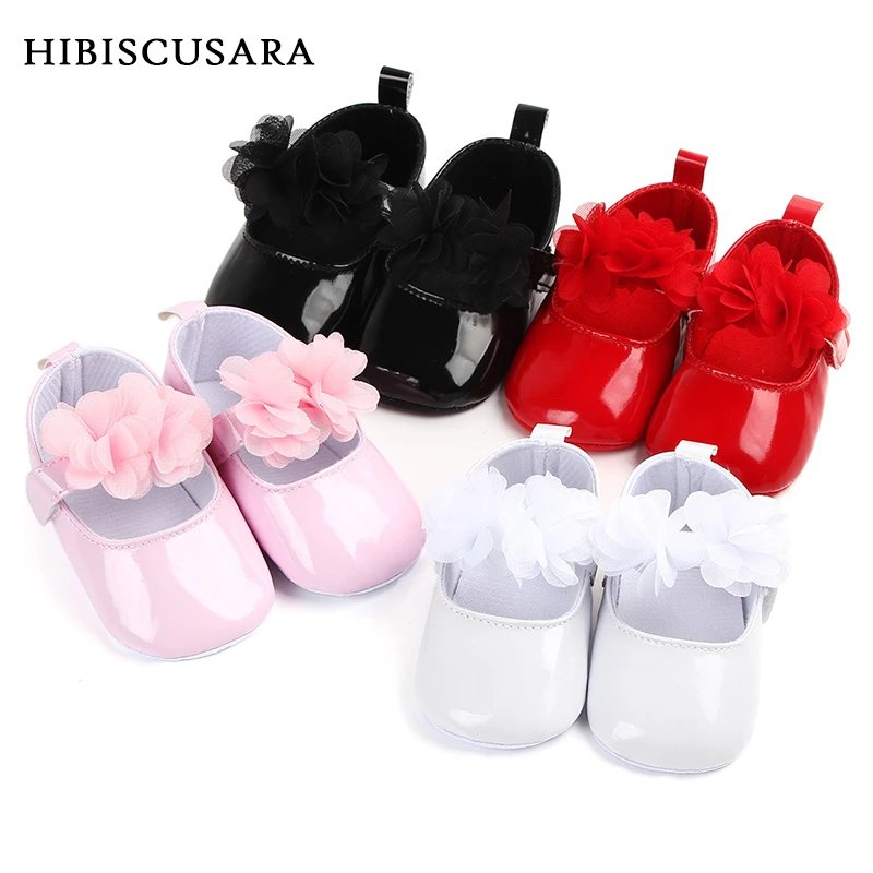 Baby Girl Princess PU Leather Shoes With Flowers Infant Soft Sole First Walkers Spring Summer Bebe Crib Shoes Patent Leather Baby Girl Princess PU Leather Shoes With Flowers Infant Soft Sole First Walkers Spring Summer Bebe Crib Shoes Patent Leather