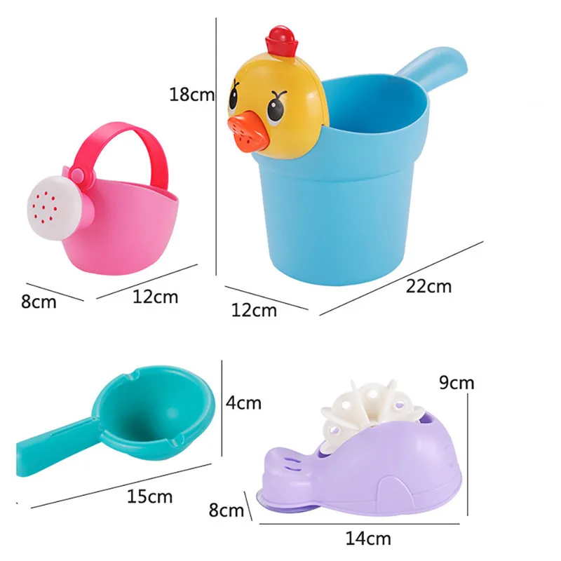 beach toys Fun Education Bathtub Children's Baby Shower Toy Gift Set Family Bath Toy juguetes playa zabawki do piasku #4j04 (4)