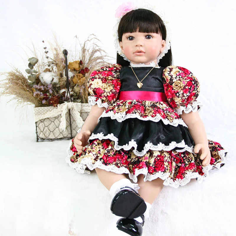 

NPK Bebes Reborn Dolls de Silicone Girl cotton Body 60cm Sleeping Reborn Doll Toys For Girls real Newborn Baby Doll Best Gifts
