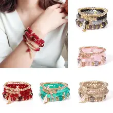 1pc 170mm European Big Tassel Multi-layer Bracelet Cross-border Jewelry Handmade Crystal Beads Wild Temperament Bracelet