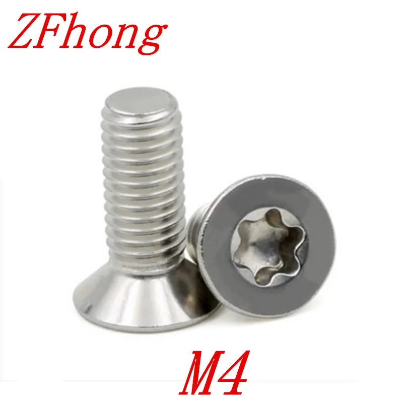 100pcs Torx flat head screw M4*6/8/10/12/16/20mm stainless steel flat