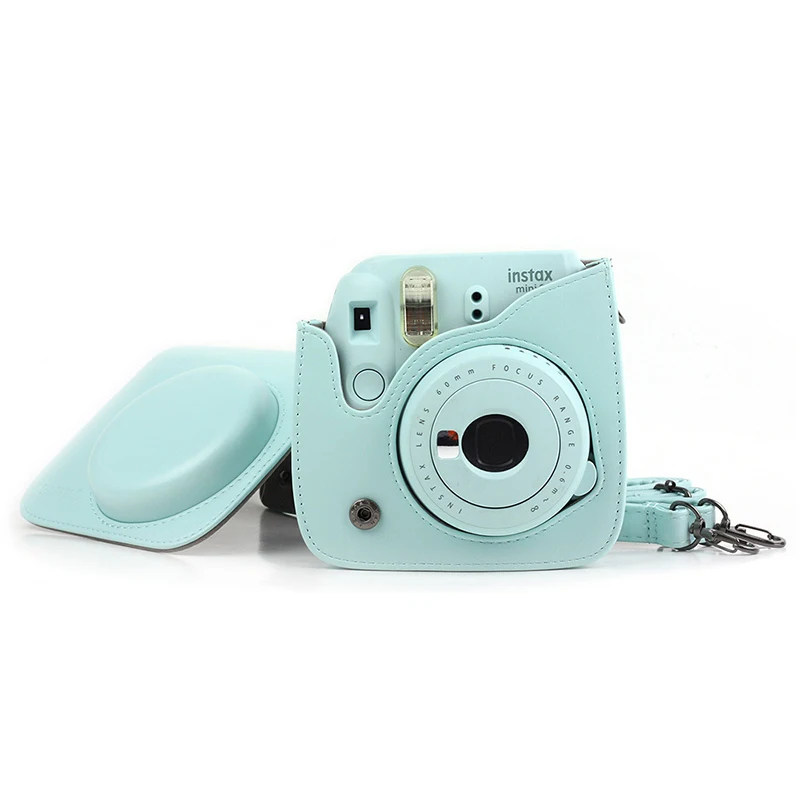 

PU Leather Instant Camera Bag Colorful Pouch Case with Strap for Fujifilm Instax Mini 8 Skin Cover Camera Accessories